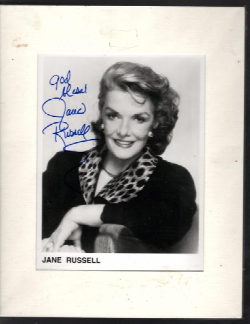 Jane Russell Autograph 8x10 Photo Signed Photograph